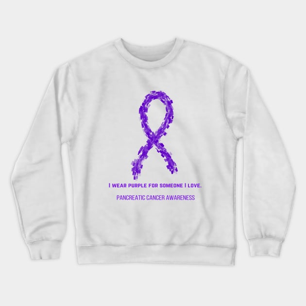 Pancreatic Cancer Awareness Crewneck Sweatshirt by EggheadK8